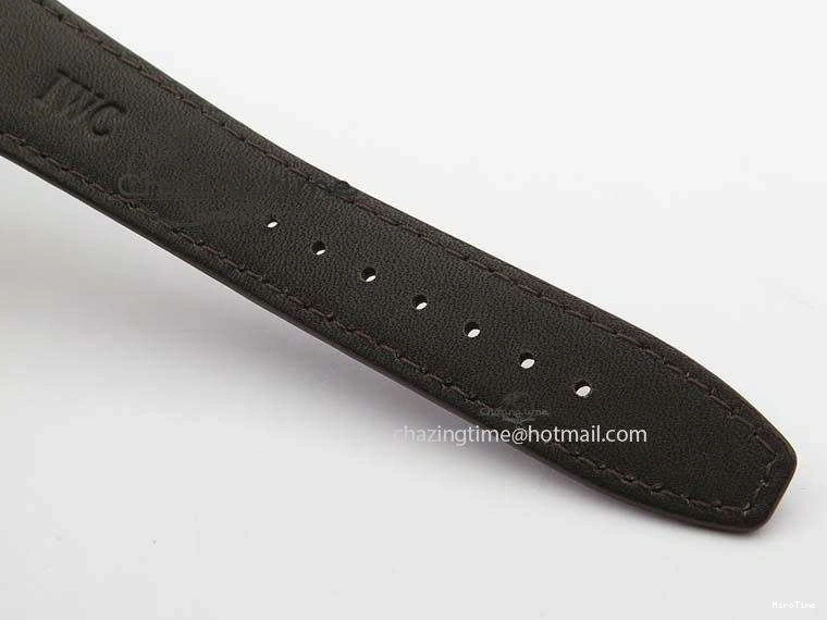 MIROTIME 0511 Sustainable Portuguese IW5444 SS White Dial RG Numbers On Brown Leather Strap A 7256